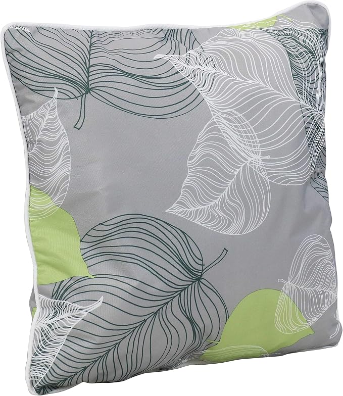 Sunnydaze Set of 2 Outdoor Decorative Throw Pillows - 16-Inch Square Throw Pillows - Indoor or Outdoor Use - Lush Foliage