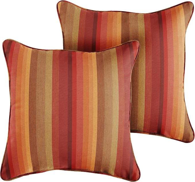 Sorra Home x Sunbrella Indoor/Outdoor Corded Pillows, 20" x 20", Astoria Sunset
