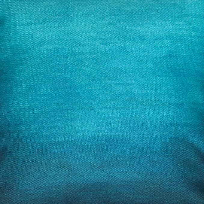 Fab Habitat Indoor/Outdoor Lumbar Pillow Made from Recycled Polyester Yarn - Double Sided, Stain Resistant, Machine Washable - Ombre - Patio, Deck, Porch, Living Room - Big Sur Teal (14" x 24")