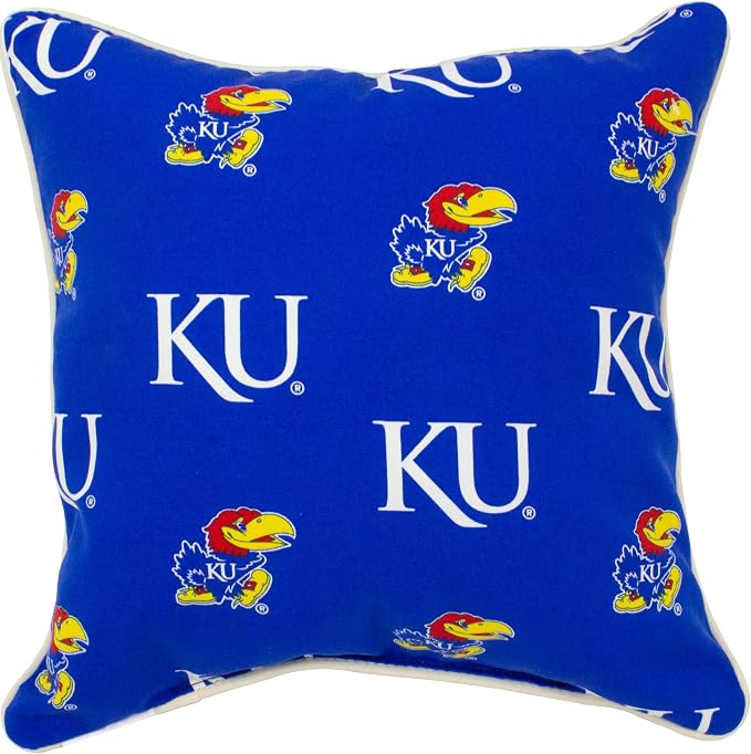 College Covers Kansas Jayhawks Outdoor Decorative Pair, Includes 2 Pillows