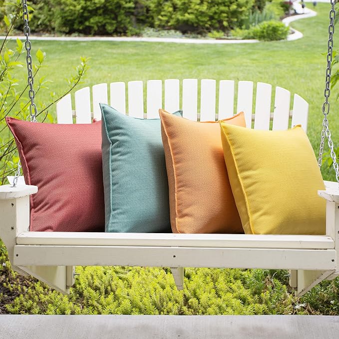 MIULEE Pack of 2 Decorative Outdoor Waterproof Pillow Covers 18x18 Inch Black Bundle Pack of 4 18x18 Outdoor Pillow Inserts