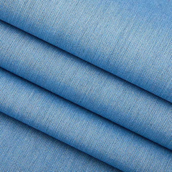 RSH DECOR: Sunbrella Square Throw Pillows Set of 4 | 20" x 20" | Water and Fade-Resistant Performance Fabric | Outdoor Pillow Covers with Down-Alternative Inserts | Made in USA (Cast Ocean Blue)