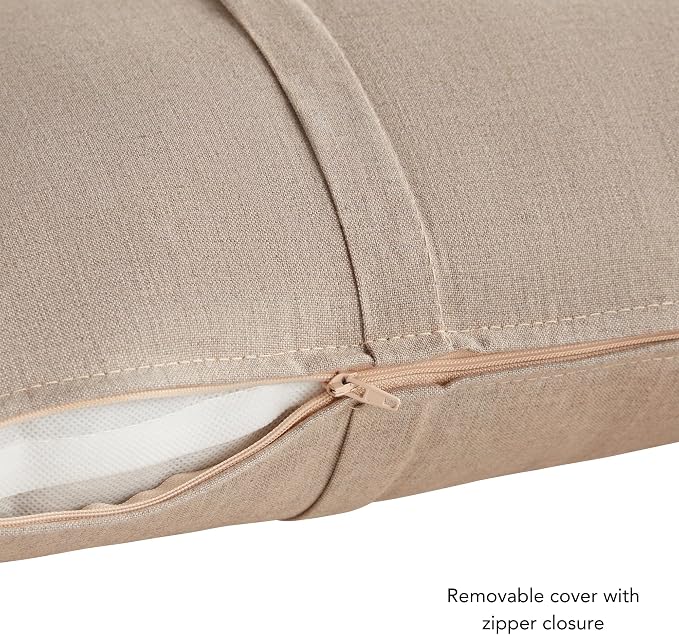 Greendale Home Fashions Sunbrella 20'' Square Outdoor Throw Pillow with Removable Cover (Set of 2), Cast Ash