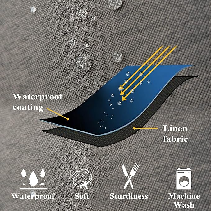 Home Brilliant Decorative Pillow Covers 16x16 inch Outdoor Pillows for Patio Furniture Waterproof Compatible with Sunbrella Throw Pillow Covers, 40 cm, Charcoal Gray
