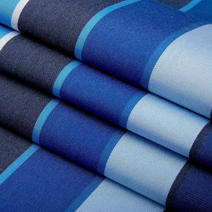 RSH DECOR: Sunbrella Lumbar Throw Pillows Set of 2 | 20" x 12" | Water and Fade-Resistant Performance Fabric | Outdoor Pillow Covers with Down-Alternative Inserts | Milano Cobalt