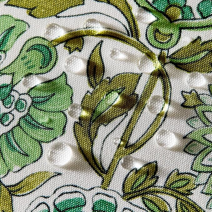 Allorry Outdoor Waterproof Pillow Covers 18x18 Green Floral Outdoor Decor | Set of 2 Vintage Floral Block Print Pillow Cover,Farmhouse Boho Decorative for Spring Summer Outdoor Sofa Bedroom Decor