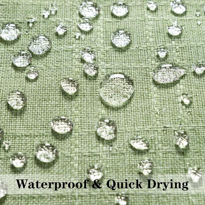 Kevin Textile Outdoor Waterproof 14”x36” Pillow Cover 1 Pack, Sage Green | Water Resistant, Soft Faux Linen-cotton Yarn-dyed Woven Texture Throw Pillow Covers for Tent Patio Garden Couch Sofa