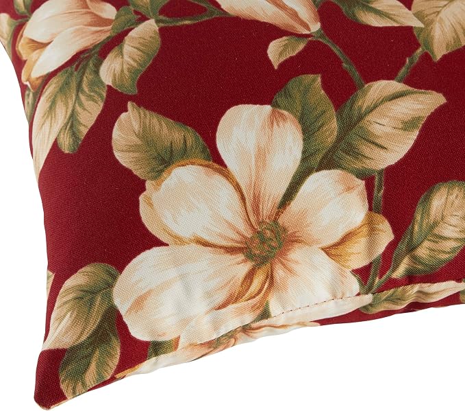 Greendale Home Fashions 2-Pack Outdoor 19x12 inch Rectangle Decorative Throw Pillow, Tuscan Floral