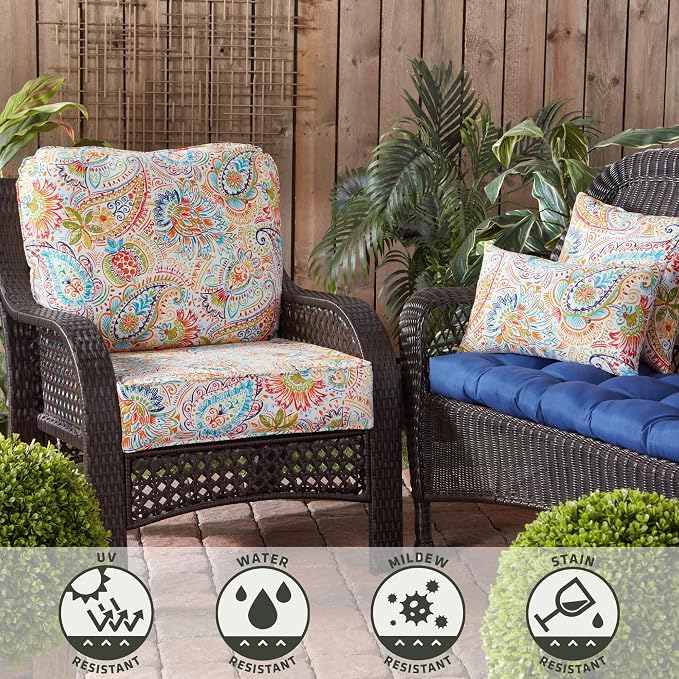 Greendale Home Fashions 2-Pack Outdoor 19x12 inch Rectangle Decorative Throw Pillow, Jubilee