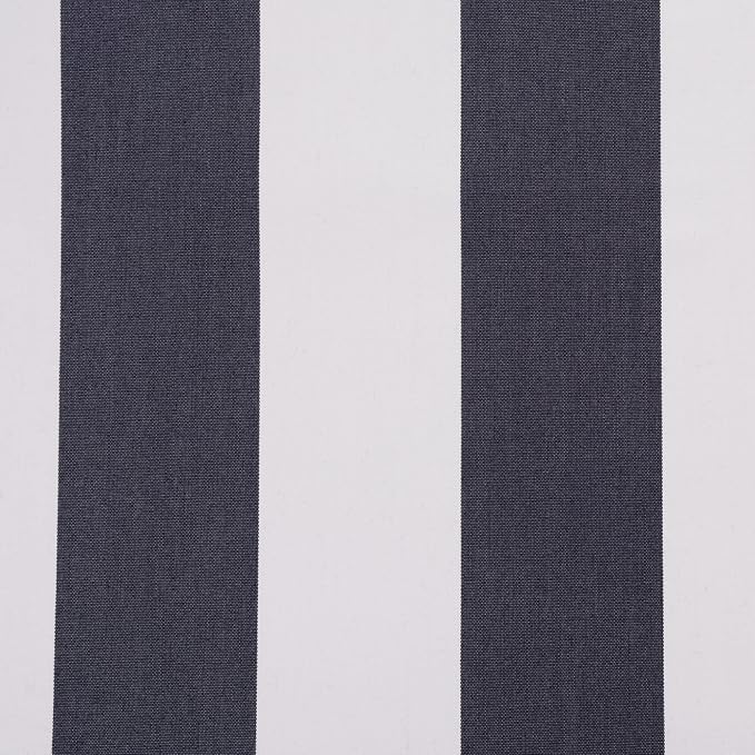 RSH DECOR: Sunbrella Square Throw Pillows Set of 4 | 24" x 24" | Water & Fade-Resistant | Outdoor Pillow Covers with Down-Alternative Inserts | Made in USA (Cabana Midnight Navy Stripe)
