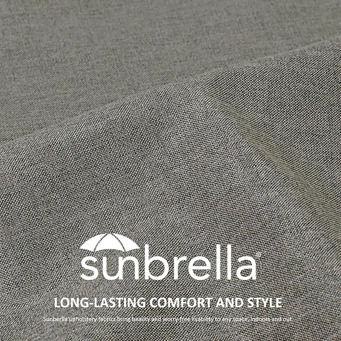 Unimatta Sunbrella Decorative Outdoor Water Repellent Throw Pillows with Inserts, Set of 4, 18" x18" Pillows for Patio, Backyard, Bed, Couch, and Patio Furniture, Cast Shale