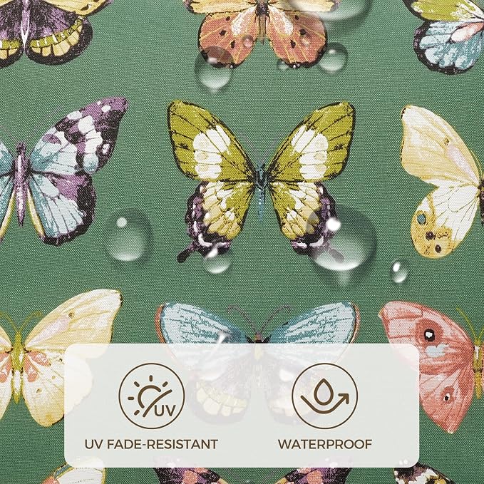 Volans 18" x 18" Outdoor Throw Pillows with Inserts Pack of 4, Water Repellent Decorative Pillows for Backyard, Bed, Couch, Sofa, and Patio Furniture, Butterfly