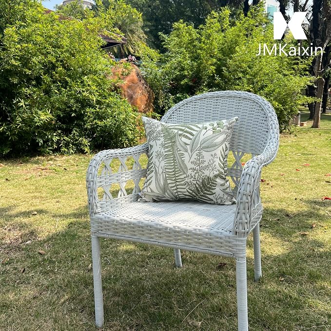Outdoor Pillows 18×18 Inch Decorative Throw Pillows with Inserts | Set of 2 Fade Resistant Patio Pillows for Porch Garden Couch and Patio Furniture