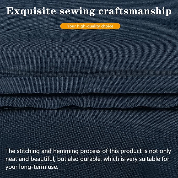 14 Piece Outdoor Patio Cushion Covers, Dark Blue | Replacement, Cushion Slipcovers, Water-Resistant, With Zipper