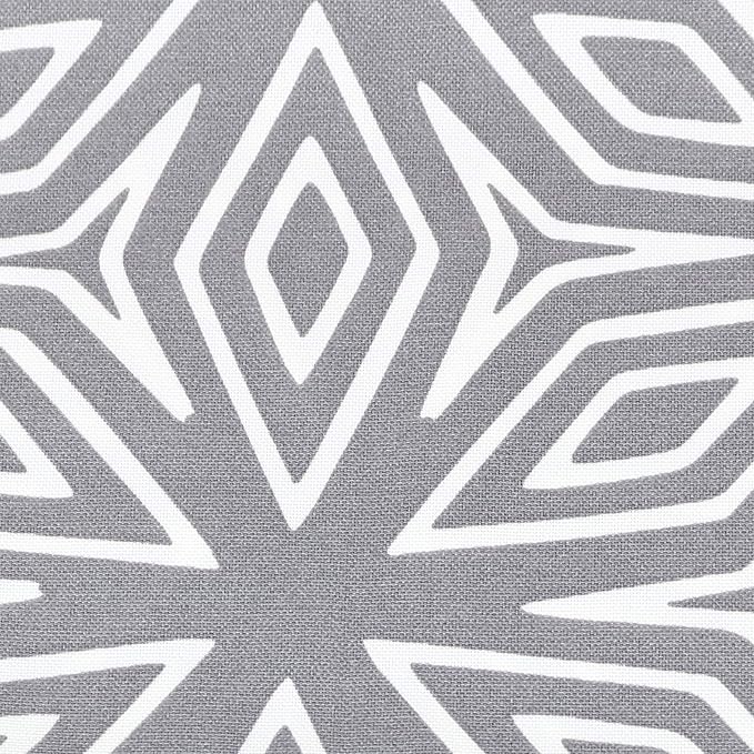 Sunnydaze Tufted Indoor and Outdoor Decorative Throw Pillows - 19-Inch Square Patio Cushions Set of 2 - Weather-Resistant Polyester - Gray Geometric