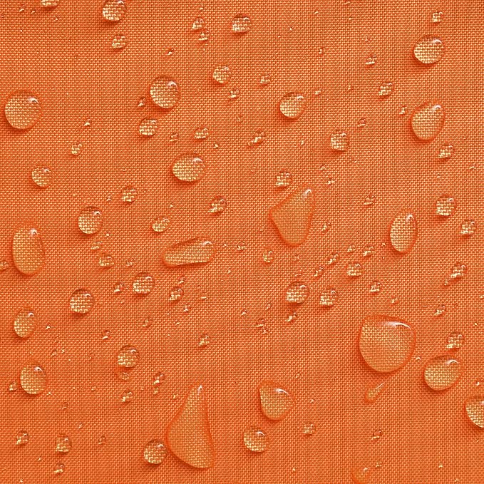 Phantoscope Pack of 2 Outdoor Waterproof Solid Throw Decorative Pillow Cover Decorative Square Outdoor Pillows Cushion Case Patio Pillows for Couch Tent, Orange 20x20 inches 50x50 cm
