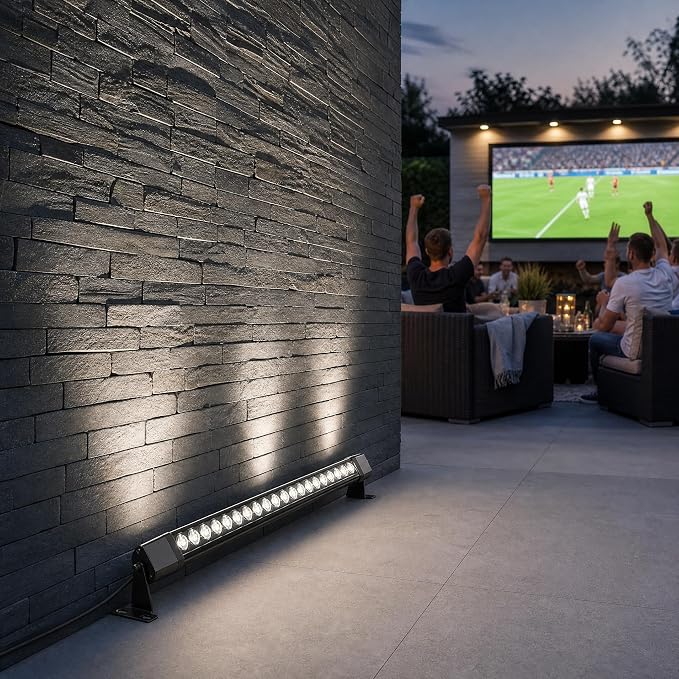 2Pack 36W Wall Washer Light 2FT 5000K 120V IP67 Waterproof Plug-in | Outdoor LED Light Bar/Lifespan 50K Hr/150° Adjustable/Landscaping Garages Driveways Home Theaters Wall Lighting Sculpture
