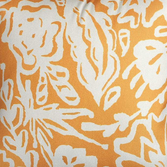 Fab Habitat Indoor/Outdoor Throw Pillow Made from Recycled Polyester Yarn - Double Sided, Stain Resistant, Machine Washable - Abstract - Patio, Deck, Living Room - Glamis Mustard Yellow (20" x 20")