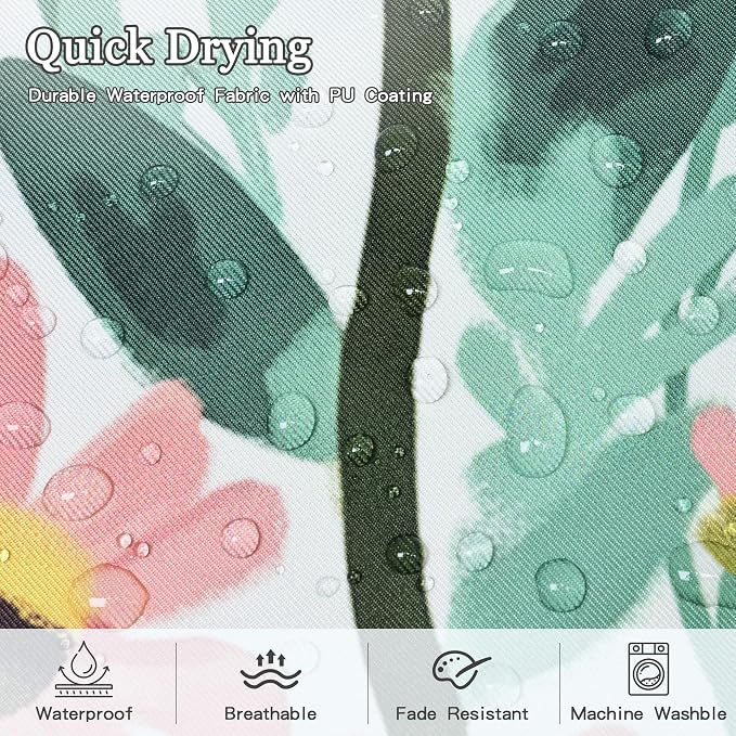 Floral Waterproof Outdoor Throw Pillow Covers 18x18 Inch Set of 2 | Pink Floral Pillow Cover, Summer Outdoor Decor Cushion Cases for Garden Patio Balcony Funiture Porch Couch Sofa