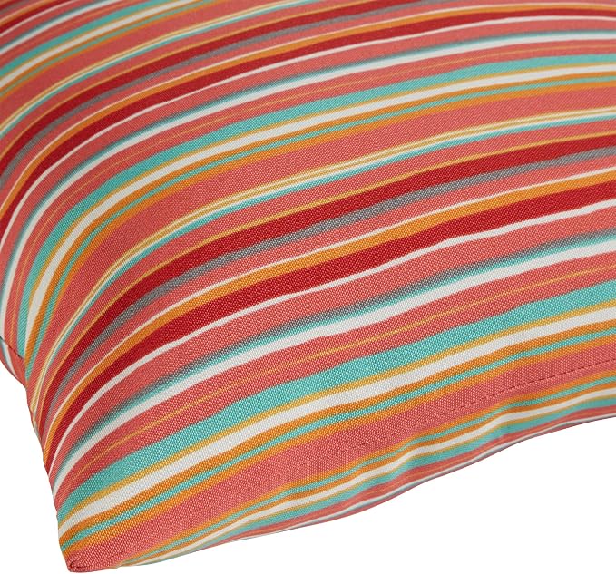 South Pine Porch Outdoor 19x12-inch Rectangle Accent Pillow (Set of 2), Watermelon Stripe