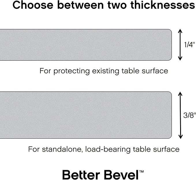 The Better Bevel 30 inch Round Glass Table Top - Clear Tempered Glass Surface Protector - Safe Flat Polished Edge - Coffee, Dining and End Table