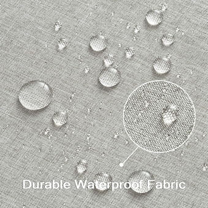 ANRODUO Outdoor Waterproof Pillow Covers for Patio Grey 16x16 Pack of 2 | Outdoor Pillow Covers for Patio Furniture, Decorative Linen Cushion Sham, Outside Square Pillowcase for Garden Balcony Bench