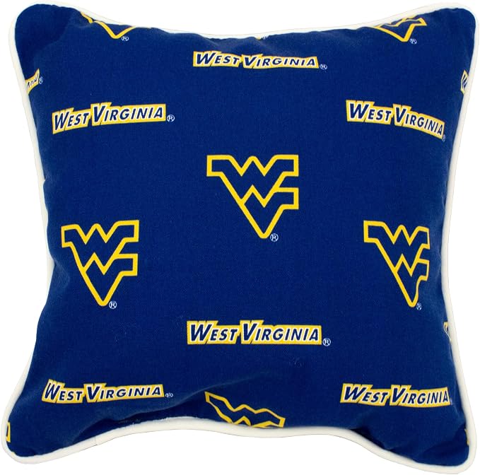 College Covers West Virginia Mountaineers Outdoor Decorative Pillow Pair-(2) 16" x 16" Pillows