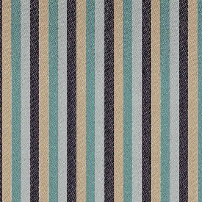RSH DECOR: Sunbrella Lumbar Throw Pillows Set of 4 | 20" x 12" | Water and Fade-Resistant Fabric | Outdoor Pillow Covers with Down-Alternative Inserts | Made in USA (Anthem Lagoon Navy Teal Stripe)