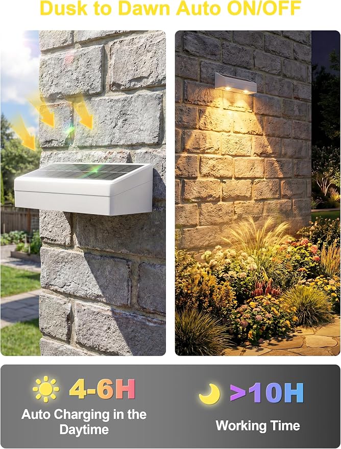 JOFIOS Fence Lights Solar Powered with Remote, 9 Fixed Colors ＆ Color Changing White Fence Lights Waterproof IP65 Dusk-to-Dawn LED Deck Lighting for Patio, Railing, Pool, Porch, Backyard, 12 Pack