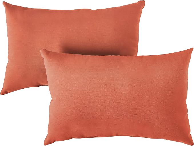 Sorra Home Coral Indoor/Outdoor Pillow Set, 16 in x 26 in