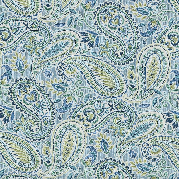 Pillow Perfect Paisley Indoor/Outdoor Accent Throw Pillow, Plush Fill, Weather, and Fade Resistant, Lumbar - 11.5" x 18.5", Artic Stone, 2 Count