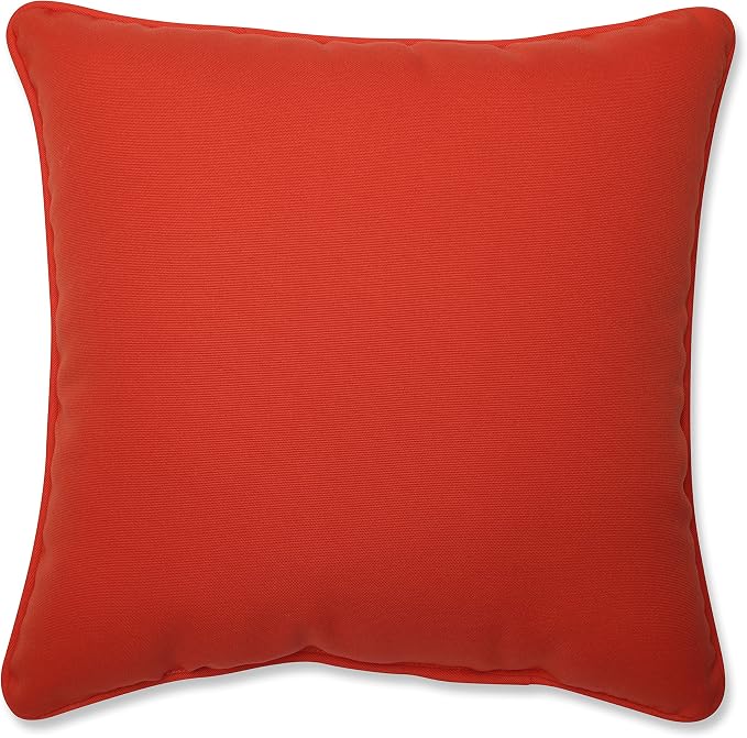 Pillow Perfect Trellis Indoor/Outdoor Throw Pillows, 1 Count, Large - 18.5 x 18.5, Orange Allee Mango