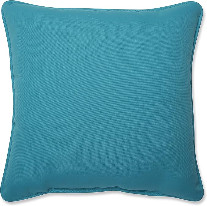 Pillow Perfect Trellis Indoor/Outdoor Throw Pillows, 1 Count, Large - 18.5 x 18.5, Blue Allee Peacock