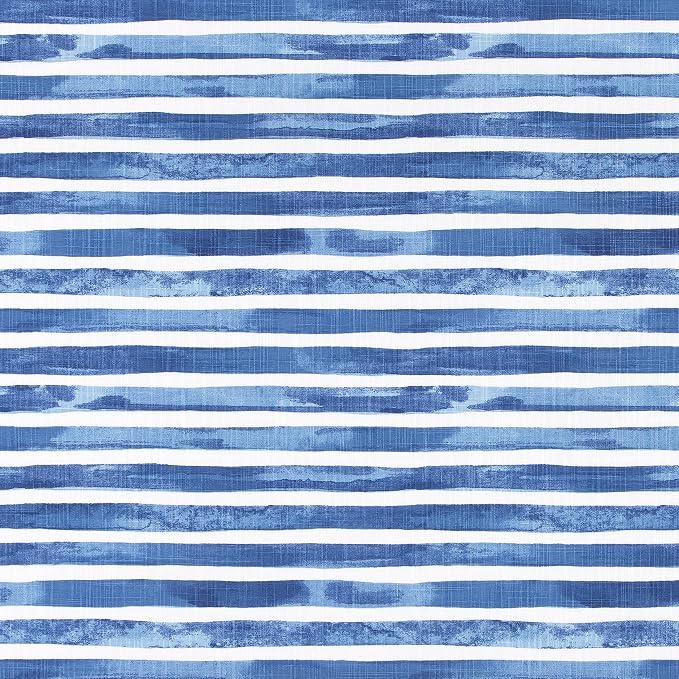 Sorra Home Nelson Commodore Blue Outdoor/Indoor Knife Edge Pillow Set of Two 24 x 12 x 6
