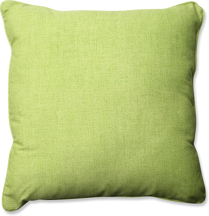 Pillow Perfect Pompeii Solid Indoor/Outdoor Floor Pillow Plush Fill, Weather and Fade Resistant, Floor - 25" x 25", Green,