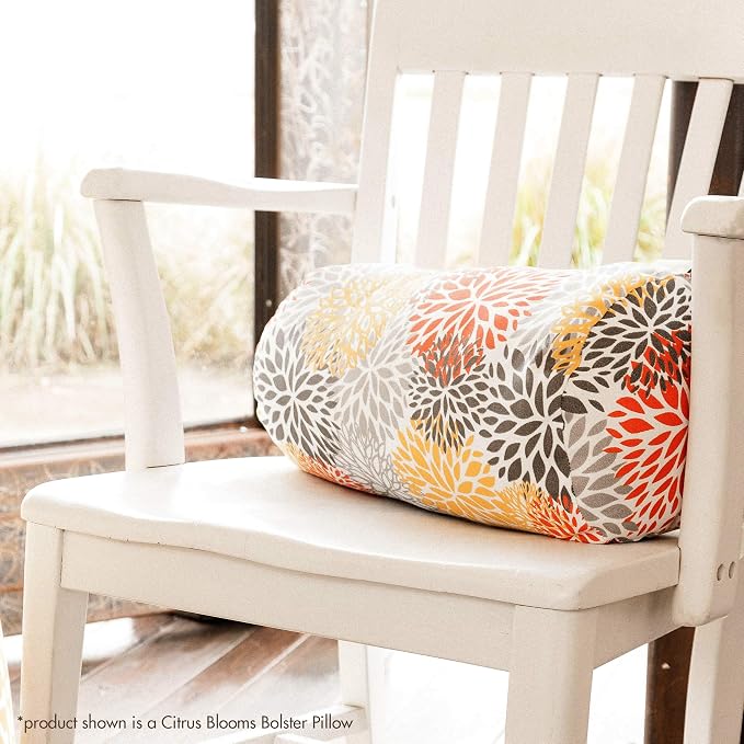 Majestic Home Goods Red Links Indoor / Outdoor Round Bolster Pillow 18.5" L x 8" W x 8" H