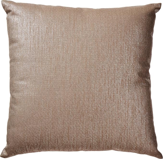 Howard Elliott Fluffy Square Throw Pillow, Premium Stuffer Decorative Comfortable Sleeper Cushion, Soft Square Pillow Insert for Bedroom, Couch & Sofa, 16 x 16 Inch, Glam Pewter