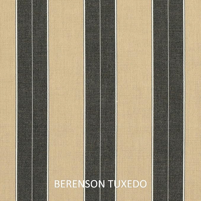 Sorra Home x Sunbrella - Square Pillows (Set of 2), Tan & Black Stripes